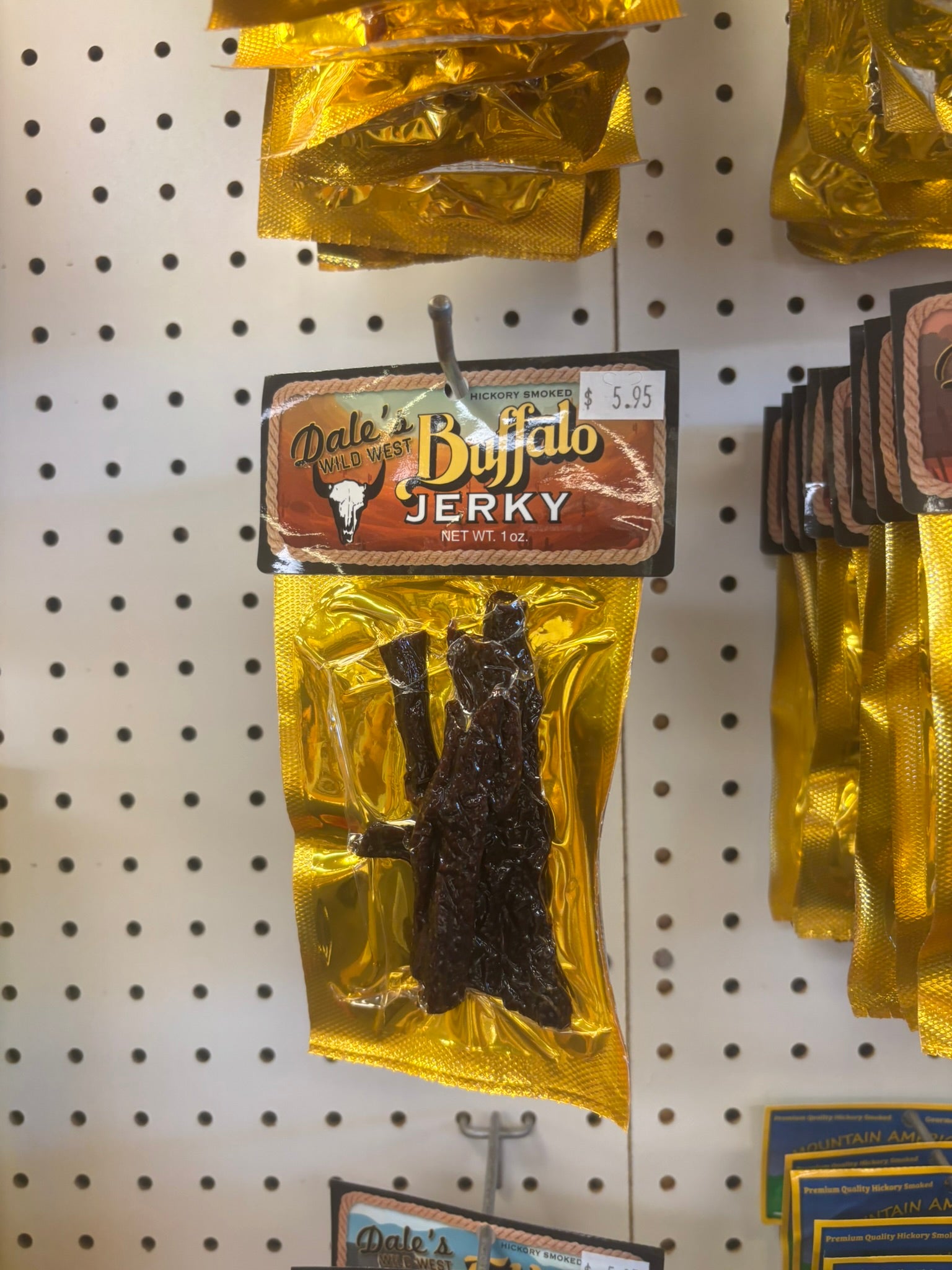 Dale's jerky on the shelf at The Beef Jerky Emporium